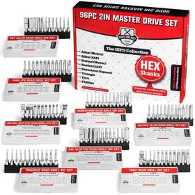 Bb-0012 Baker And Bolt 96pc Master Screwdriver Bit Set- Full Driver Phillips One Size