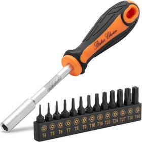 T4-t40 Bates Choice 810168262161 Bates- Tamper Proof Torx Bit Set 14 Pcs With 1/4 Inch Ergonomic