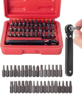 Bates Choice 810168266305 Mini Ratchet Set 34 Pcs 1/4-inch Drive Cr-v Steel Black