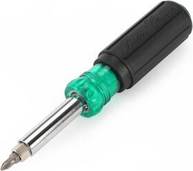 Bates Choice 850025106726 Bates- 11-in-1 Screwdriver/nut Driver Multi-bit Silver Black Green