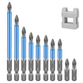 Baytory 619191796823 10-piece Magnetic Anti-slip Screwdriver Bits With 1-piece Magnetize Corrector