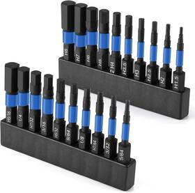 Bebeepoo 602309890711 Allen Wrench Drill Bits - 20pcs Metric&sae S2 Alloy Steel 2 Inch Long