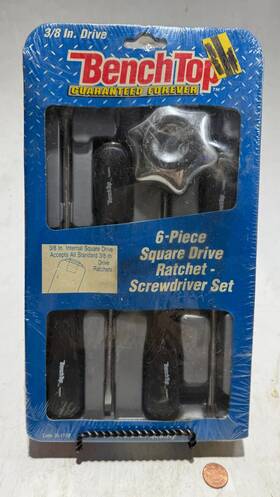 Benchtop 072000700266 6-piece Square Drive Ratchet - Screwdriver Set