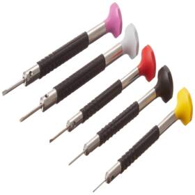 Bergeon B07msfn7c4 6899-p05 Set Of 5 Watchmakers Ergonomic Screwdrivers Swiss Tools