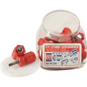 26061 Best Way Tools 2-in-1 Stubby Multi-bit Screwdriver 24pc Disp Pack Of 12