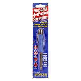 60163 Best Way Tools 4 In 1 Precision Hobby Screwdriver With Phillips And Straight Tips Swivel Top