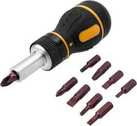 2024315a Bestgle 9 In 1 Stubby Ratcheting Screwdriver Mini Multi-bit Magnetic Screwdrive