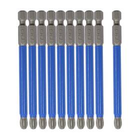 Biaungdo 778469937853 10pcs Magnetic Ph3 Phillips Bits Set 3.5 Inch Long Anti Slip #3 Bit