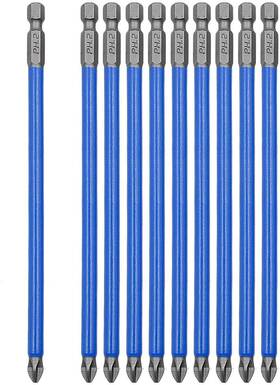 Qy0003 Biaungdo 10pcs 6 Inch Magnetic Long Hex Phillips Screw Head Electric Screwdriver