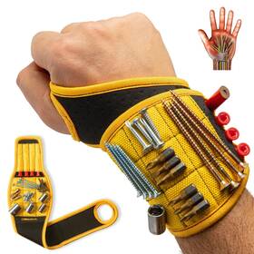 Binyatools 796029619230 Magnetic Wristband With Super Strong Magnets Holds Screws Nails Dr