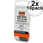 Bittx25-rc10 Quik-drive 2x 10pk T-25 Bits