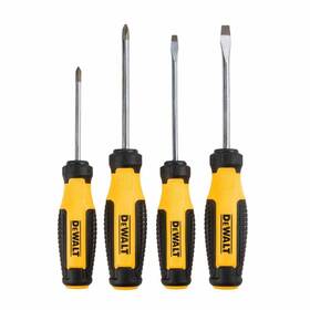 Dwht65200 Black & Decker Dewalt 4 Pc. Chrome-plated Steel Screwdriver Set Bi-material Handle