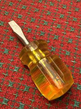 St1145 Blackhawk Vintage Stubby Screwdriver Usa All Yellow Nos