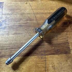 Bluegrass Bg37 Vintage Blue Grass Belknap Nut Driver 3/16 Inch Hollow Shaft Black Handle Usa