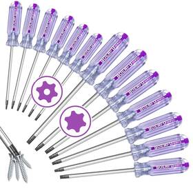 Boenfu 734830585146 Torx Screwdriver Set 13 Pcs Heavy Duty T5 T15 T6 T8 T10 T25