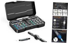 Ha146 Bomivoi 24 In 1 Magnetic Screwdriver Set Diy Ratchet Multi Bit