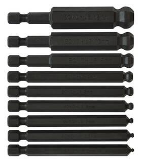 Bondhus 037231108991 10899 Set Of 9 Balldriver Power Bits Sizes 212mm