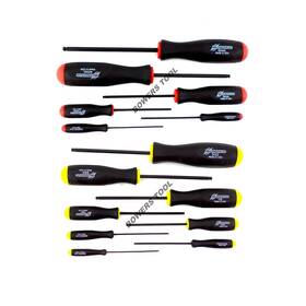 10632.10686 Bondhus 14pc Ball End Hex Screwdriver Set Sae .050-5/32 Inch Metric 1.5-5mm Usa