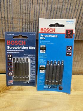 Ccsq2205 Bosch Lot Of 2 Inch #2 Square Recess Power Bit 5 Pack 10 Bits Usa