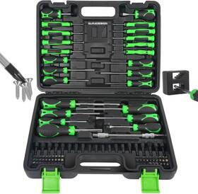 Branded 313019050011 107-piece Magnetic Screwdriver Set With Case Slotted Phillips Hex Torx