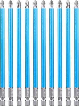 Branded 313046289224 10pcs 6-inch Long Phillips Screwdriver Bit Set Magnetic Ph2 Impact Driver Bits #