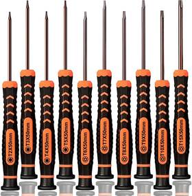 T2-t15 Branded 445044629627 Torx Screwdriver Set Of Teckman 10-piece Magnetic Small Security