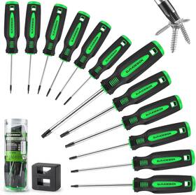 Branded 445057558594 13 Pieces Magnetic Torx Screwdriver Set T5 -t40 Star Screwdrivers