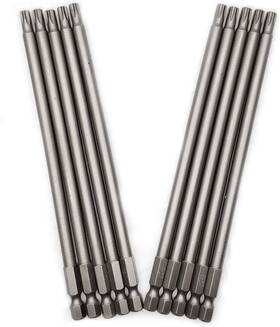 Branded 749652032051 10pcs 6 Inch /150mm T27 Torx Head Screwdriver Bit Set 1/4 150mm/6inch Branded 749652032051 10pcs 6 Inch /150mm T27 Torx Head Screwdriver Bit Set 1/4 150mm/6inch