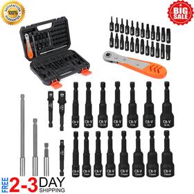8955 Branded Magnetic Nut Driver Set 47-piece For Impact Drill Sae 1/4 Inch