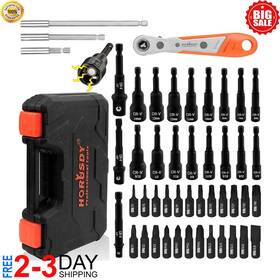 96525 Branded Magnetic Nut Driver Set 47-piece For Impact Drill Sae 1/4 Inch