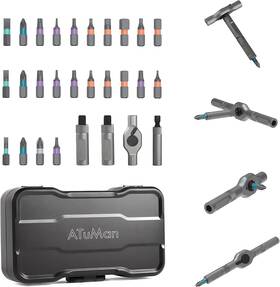 Branded01 445040345347 24 In 1 Ratchet Screwdriver Set With Detachable Handle S2 Alloy Steel Precision