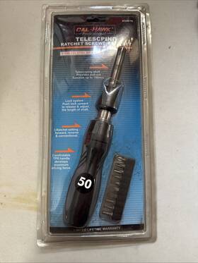 Cal-hawk 091044801074 10 Pcs Bits Telescoping Shaft Ratcheting Screwdriver Ratchet Driver And Bit Set