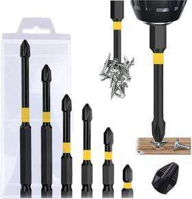Canlaten U 711181344417 Magnetic Screwdriver Bit Set 6pcs Electric Drill Screwdrivers Bits 1/4 Inch Ph2
