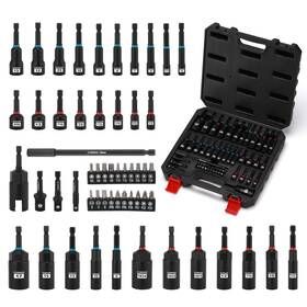 Cs497 Casoman 55-piece Magnetic Nut Driver Set For Impact Drill Deep And Shallow Metric S