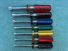 St-818 Challenger Blackhawk 1/2 Inch Nut Driver Made In Usa Set Of 7 Tools Matching Sae