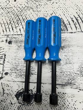 Channellock 025582766137 Tool Sae Nutdrivers 3/8 Inch 7/16 1/2 Made In Usa 3 Pcs