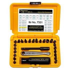 B0000wsyyw Chapman Mfg 7331 All-purpose Standard Screwdriver Set Phillips Sae Allen Hex Slo