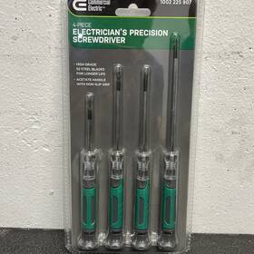 1002225907 Commercial Electric Brand New 4-piece Green Precision Screwdriver Set