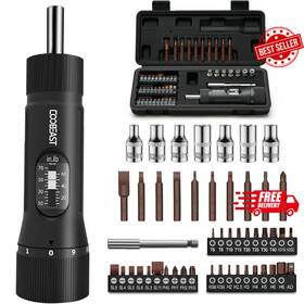 Coobeast 726084396234 49 Pcs Torque Screwdriver 10-70 Inch Pound Set Wi Coobeast 726084396234 49 Pcs Torque Screwdriver 10-70 Inch Pound Set Wi