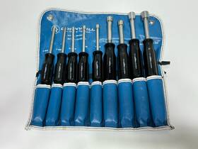 Zz-ndm98 Cornwell Usa 9pc Black Handle Metric 4mm-13mm Nut Driver Set Kit Kb-k92