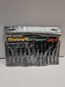 45736 Craftsman 052605032313 Sears Usa Made 12pc Micro-tech Precision Screwdriver Set