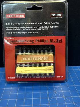 25820 Craftsman 8-pc Countersinking Phillips Bit Set