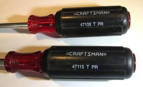 47115 Craftsman 41065 Cushion Grip Slotted Screwdrivers 2 47108 T Pr And U.s.a