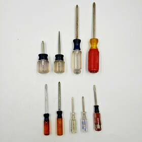 41433 Craftsman Usa Vintage Screwdriver Lot Awl Flat Head Phillips Mini Stubby Pocket