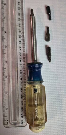 41487 Craftsman Vintage Multi-bit Magnetic Screwdriver Clear Handle Wf