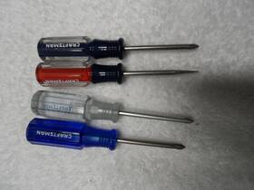 41541 Craftsman 41542/41480/41541/41542 Nos Mini Phillips Slotted Screwdriver Set 1-1/2 Inch Made In Usa - 4 Pcs