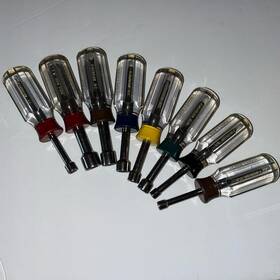 41943-41950 Craftsman Set Of 8 Usa Made Sae Stubby Nut Driver 3/16 Inch To 1/2