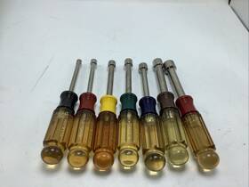 41977 Craftsman 41971 41972 41973 41974 Vtg 7 Pc Sae Nut Driver Lot Usa Made - Good Condition
