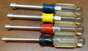41977 Craftsman 41971 41972 41973 Vintage Nut Driver Set Of 4 Sae Inch 3/16 1/4 5/16 3/8 Usa -v- Series