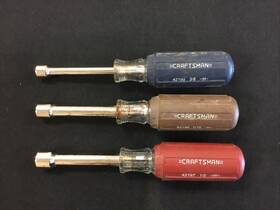 42197-h Craftsman 7/16 3/8 1/2 Inch Nut Driver Lot 42195 42196 42197 - H Comfort Grip Usa
